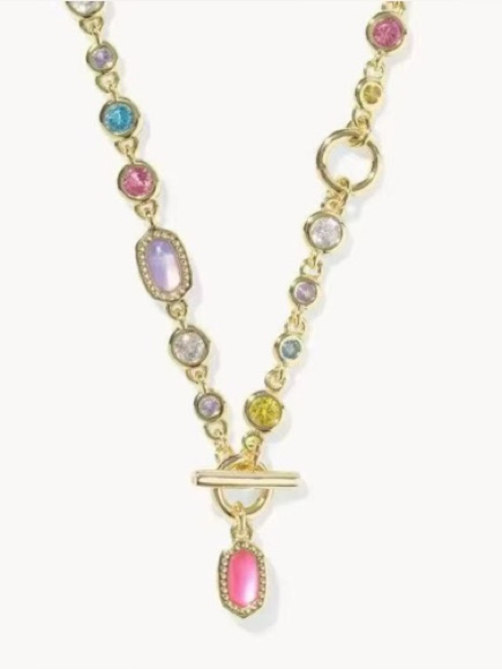 (New) Kendra Scott Gold Multi-Colored Bead Necklace and Earring Set - Picture 4 of 5
